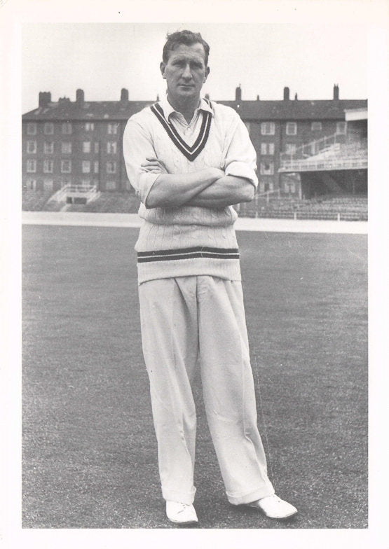 Jim Laker Surrey Essex Team Cricket Legend Ground Rare Real Photo Postcard