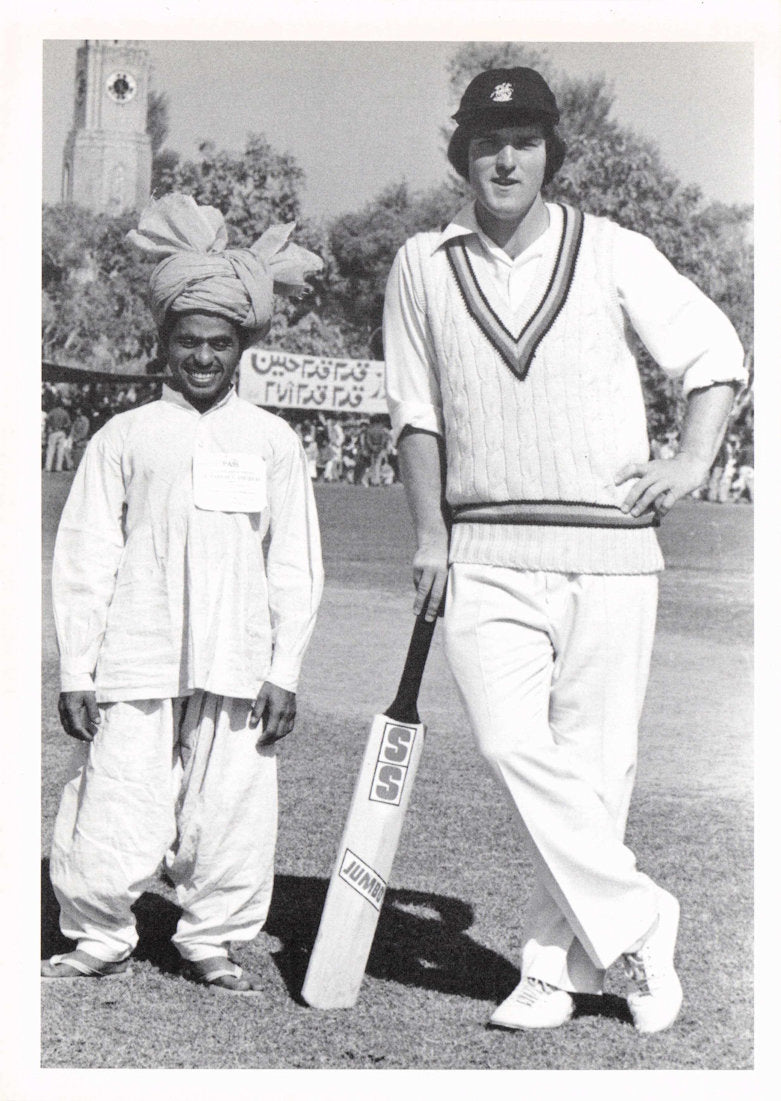 Mike Gatting OBE Middlesex Cricket With Indian Fan Rare Real Photo Postcard