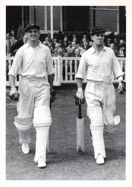 Len Hutton Yorkshire Tom Graveney Gloucestershire Cricket Real Photo Postcard