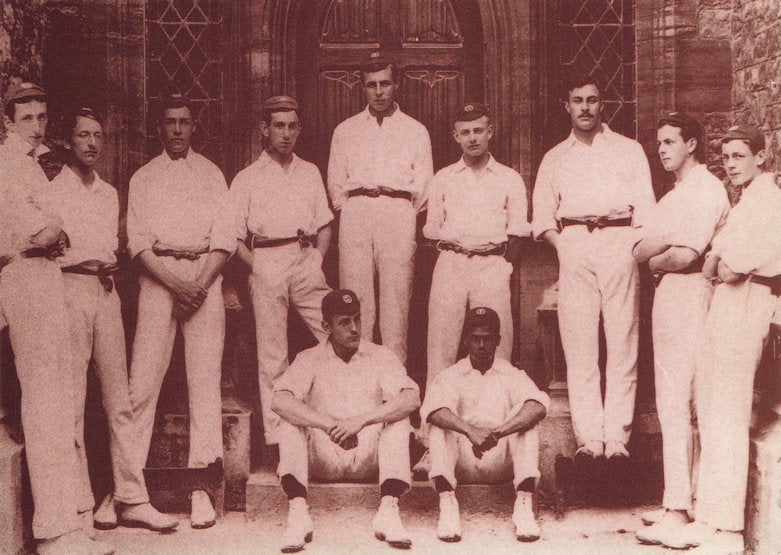Clifton College Cricket Team in 1902 Arthur Collins Victorian Runs Rare Photo Postcard