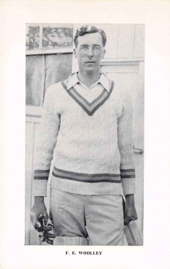 Frank Woolley Old Kent 1920s Cricket Team Player Photo Postcard