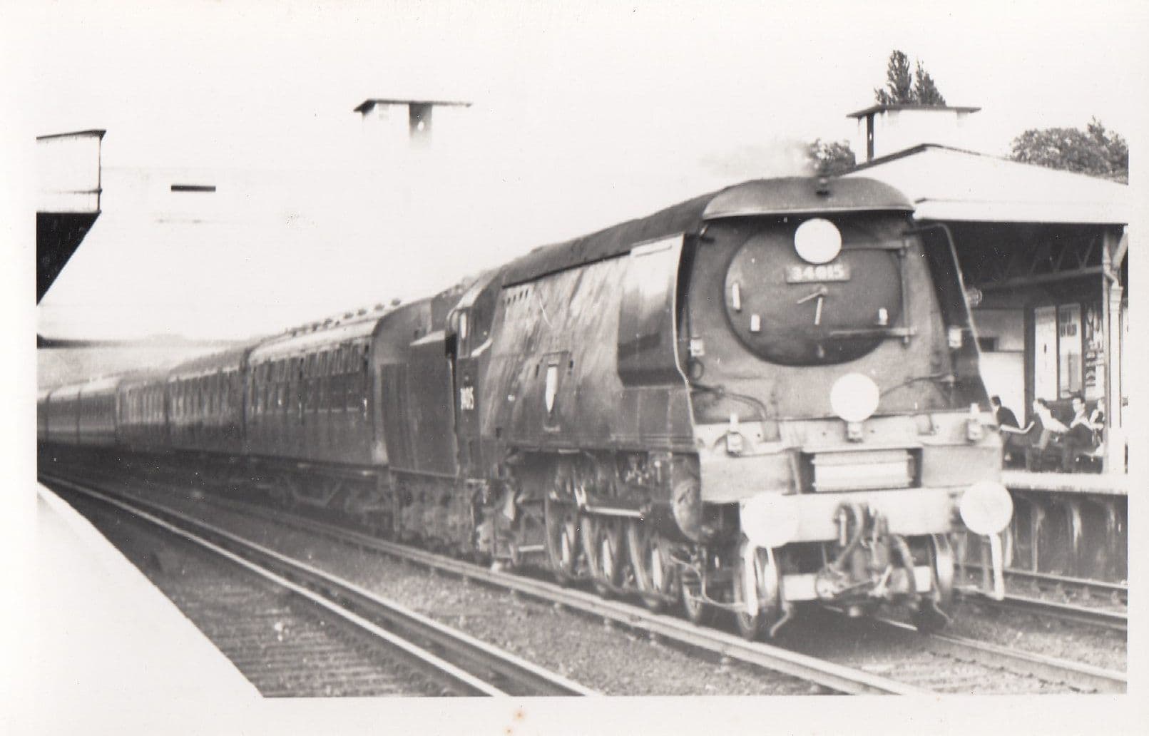 34015 Train At Surbiton Station in 1966 Vintage Railway Photo