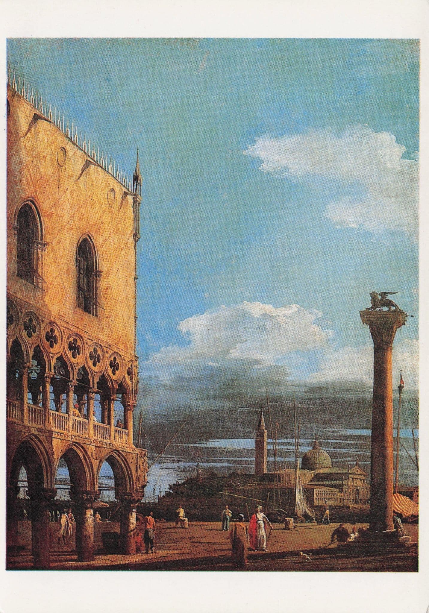 Canaletto The Piazza Maggiore Royal Collection Painting Postcard