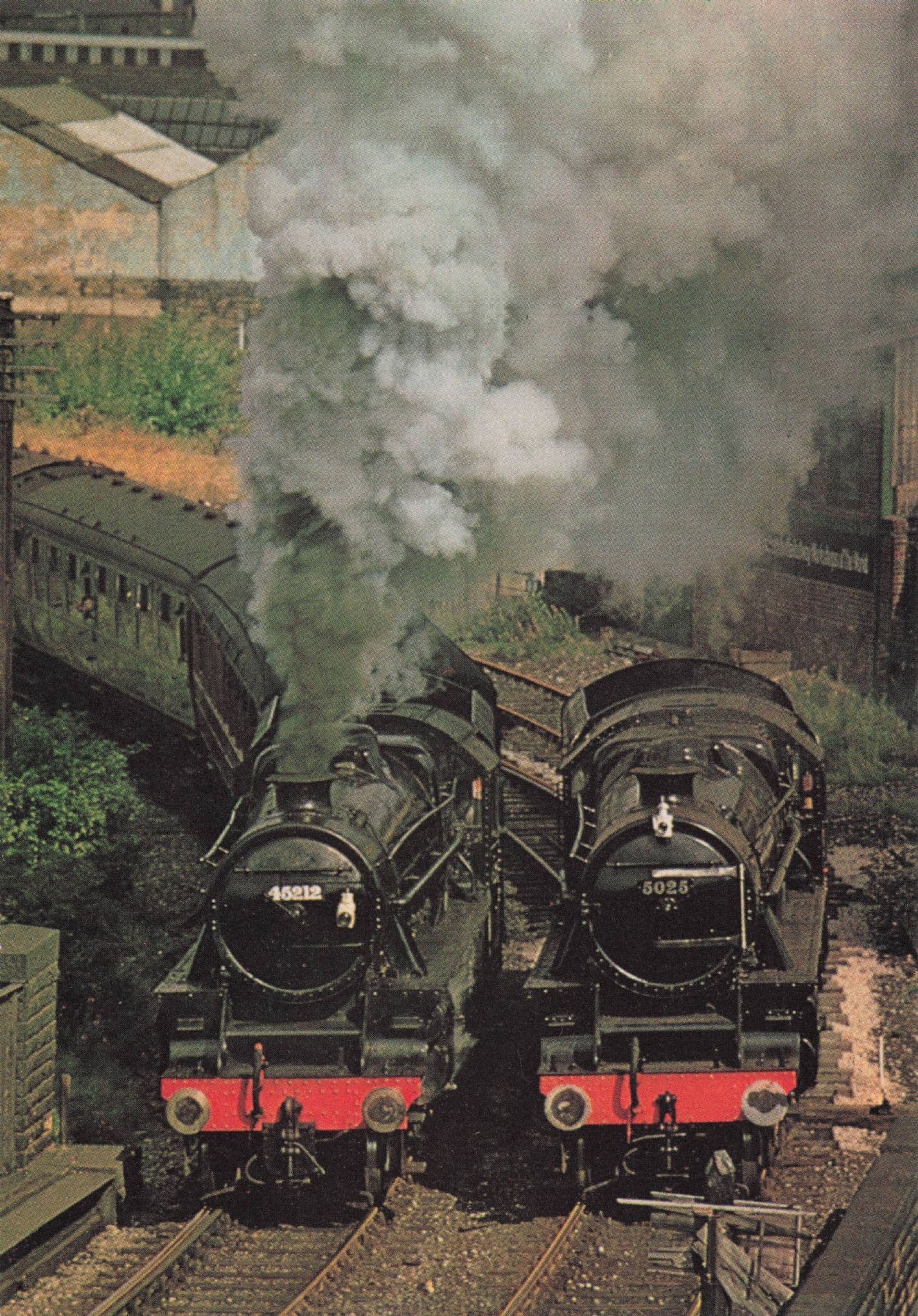 Keighley & Worth Valley Railway 5025 Locomotive Train 1970s Station Postcard