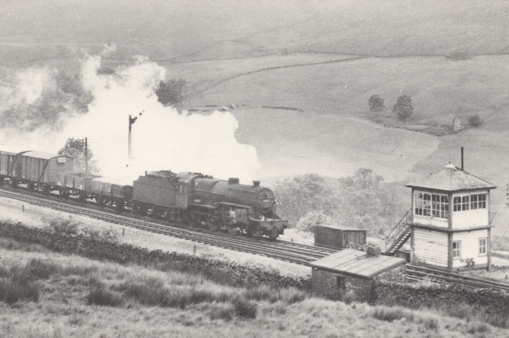 42771 Train Freight Denthead Signal Box in 1962 Railway Postcard