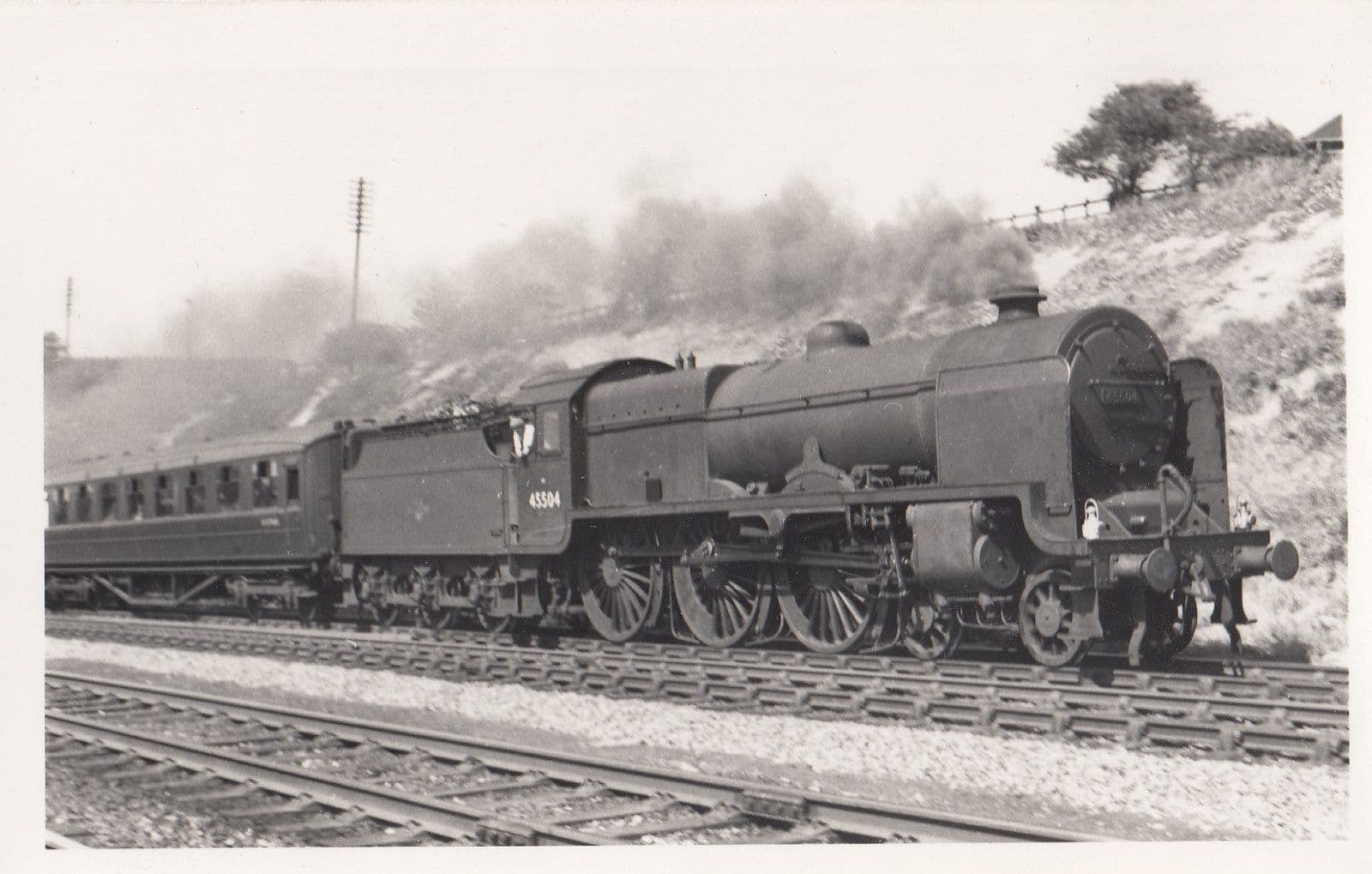 45504 Train At Swindon Station in 1959 Vintage Railway Photo