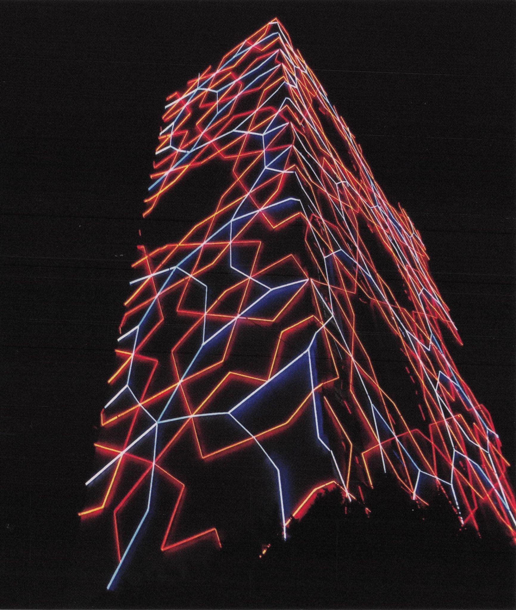 LED Light Web Illumination at Universitario Tlatelolco Mexico Postcard