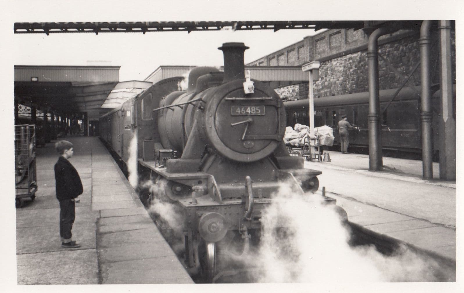 46485 Train At Sheffield Station in 1966 Vintage Railway Photo