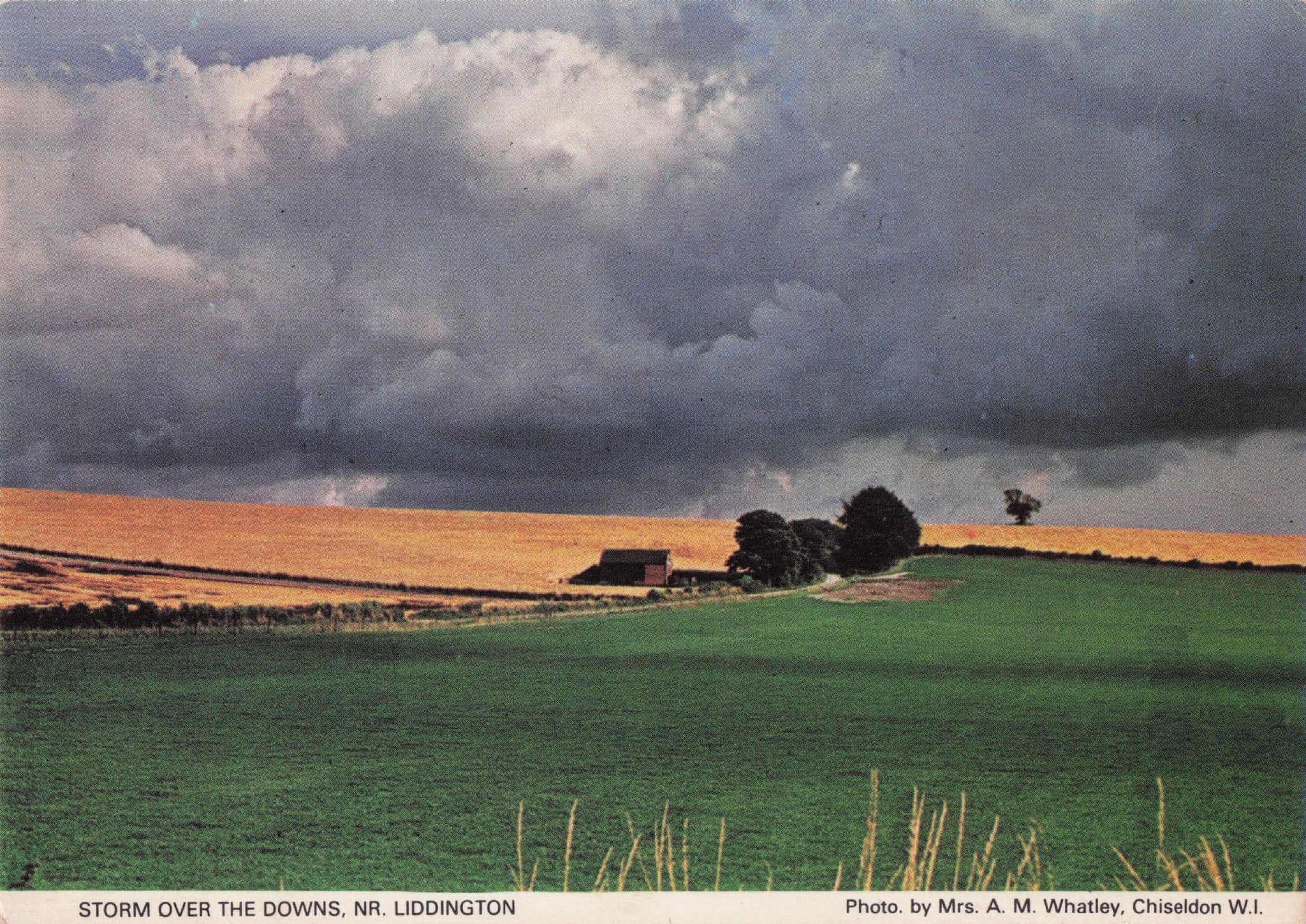 Liddington Downs Disaster Storm Women's Institute Postcard