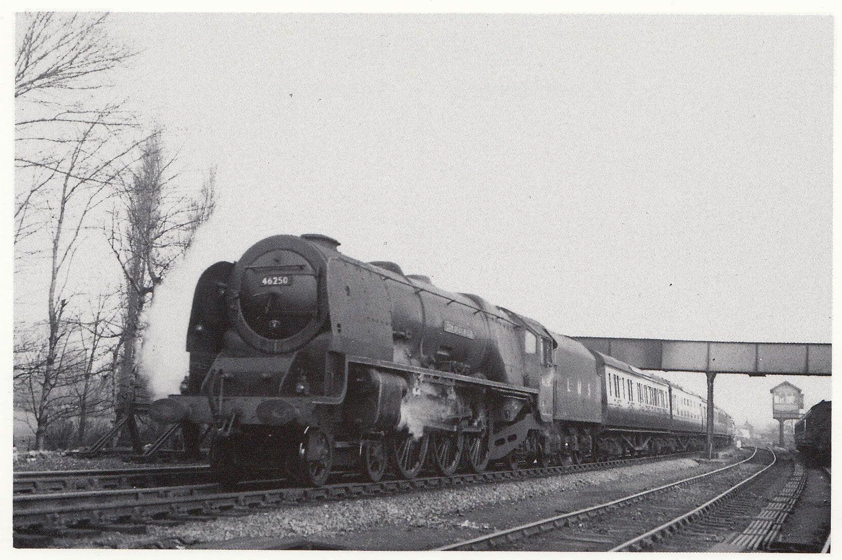 LMS 4-6-2 City Of Lichfield Cornwall Devon Coach Train in Wilmslow Postcard