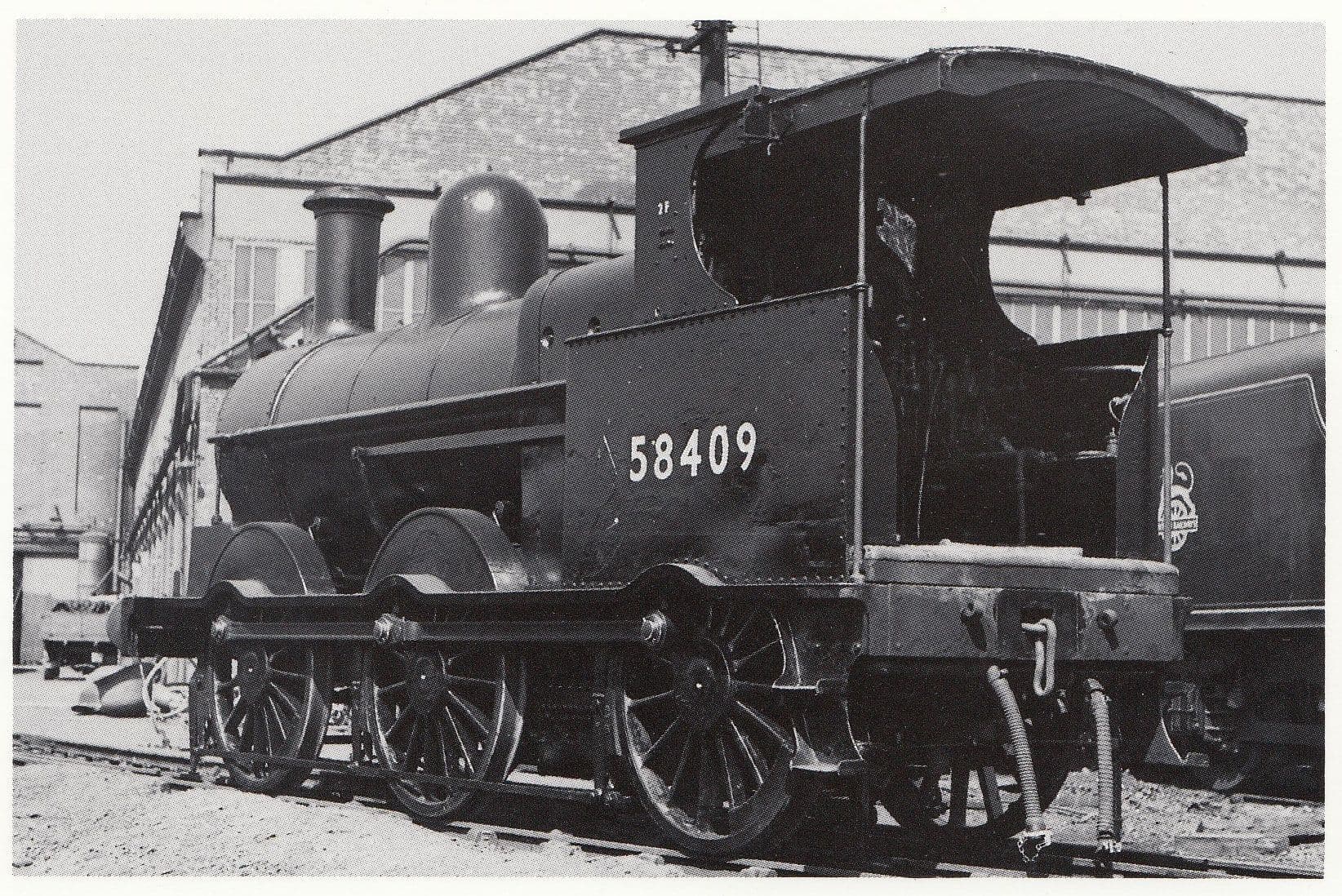 LMS Class 0-6-0 Train no 58409 at Crewe Works Cheshire Postcard