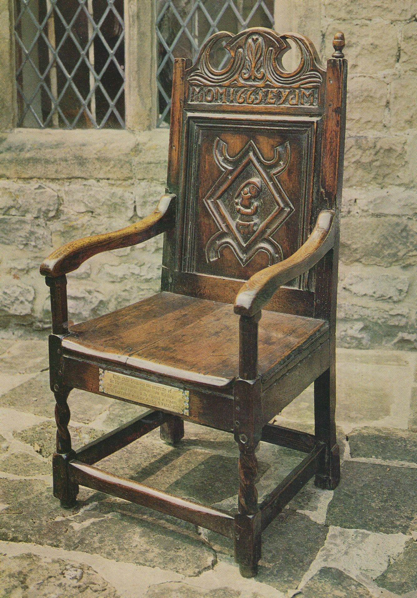 London Plague Mompesson Rector Chair Eyam Rectory Postcard