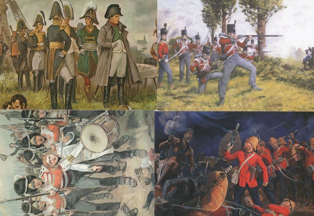 51st Light Infantry Battle Of Waterloo 4x Painting Postcard s