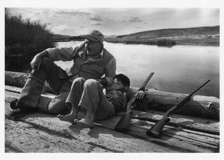 Ernest Hemingway Iceberg Author 1941 WW2 & Guns Photo Postcard