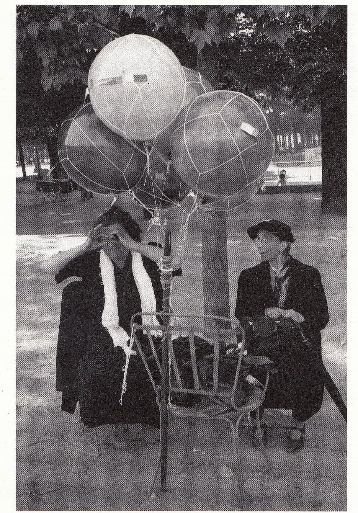 Man Squinting Eyes Squints Balloons Photo Postcard