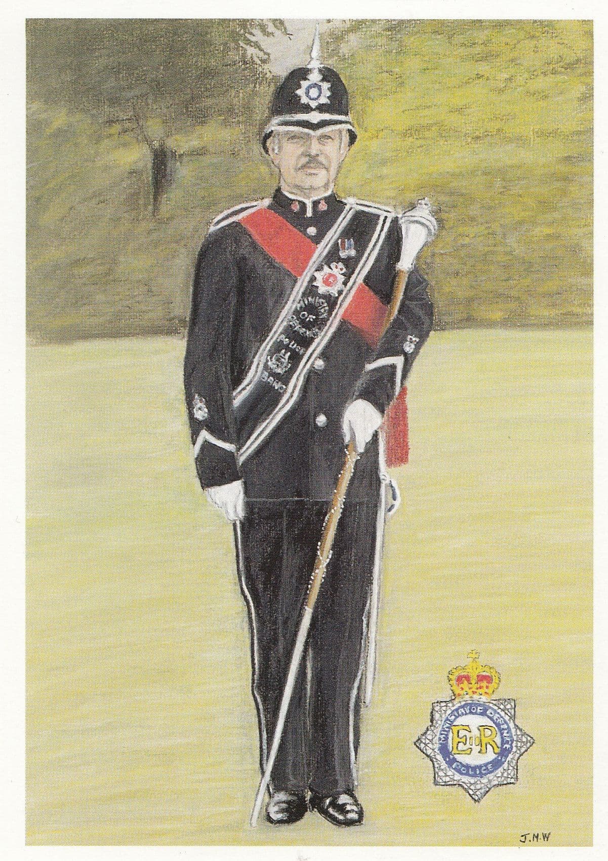 MDP Band Master Ministry Of Defence Police Policeman Plain Back Rare MOD Postcard