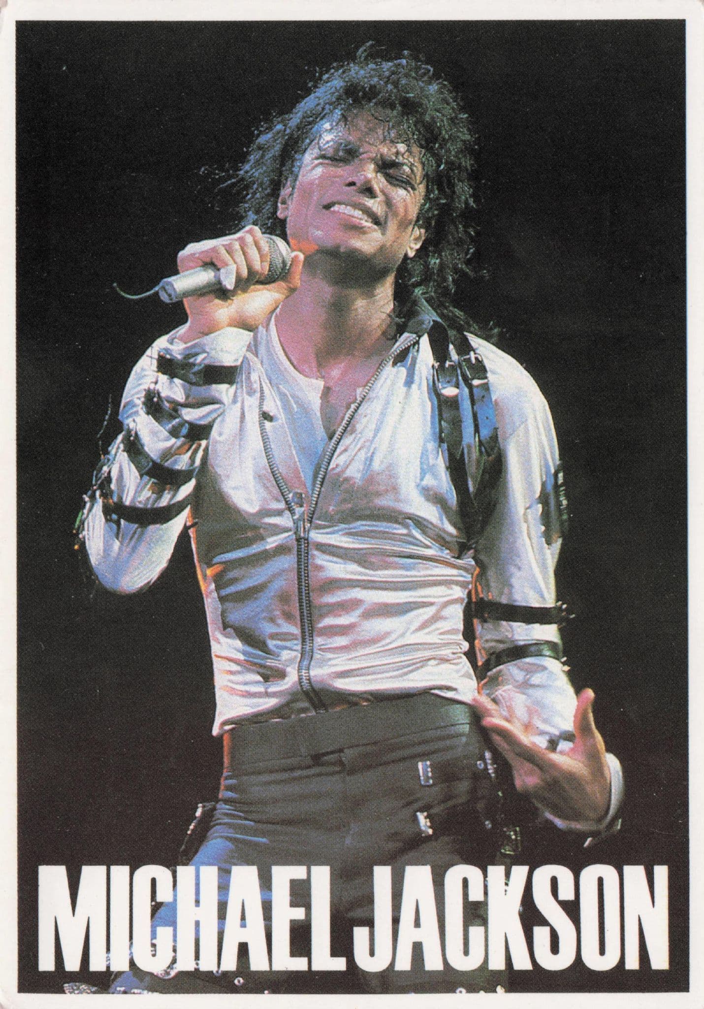 Michael Jackson Live In Concert Hunky Titled Rare Postcard