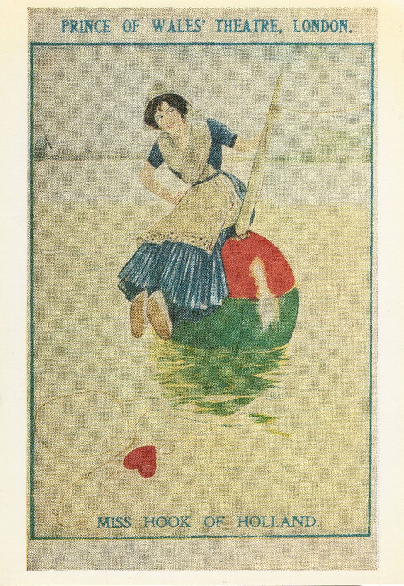 Miss Hook Of Holland London Opening Night Theatre Advertising Postcard