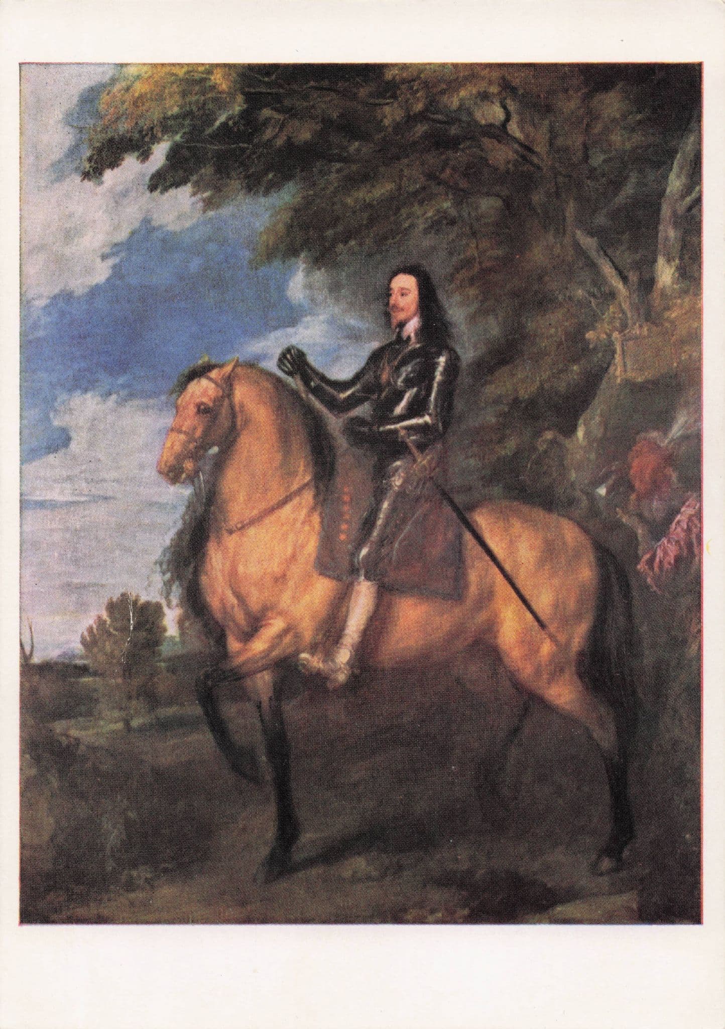 Dyck Charles 1st I King On Horseback Painting Postcard