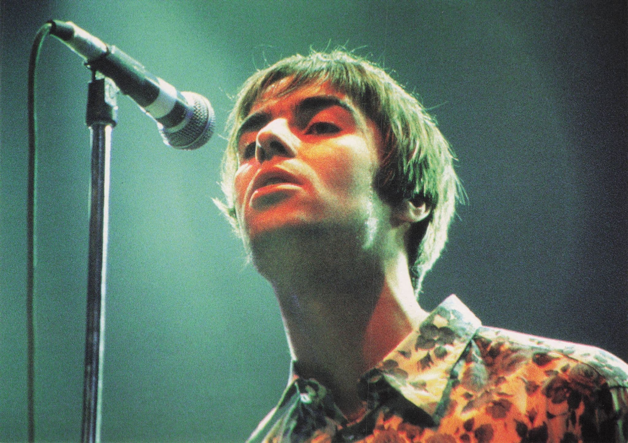 Oasis Liam Gallagher Live In Concert Rare Pyramid Photo Postcard