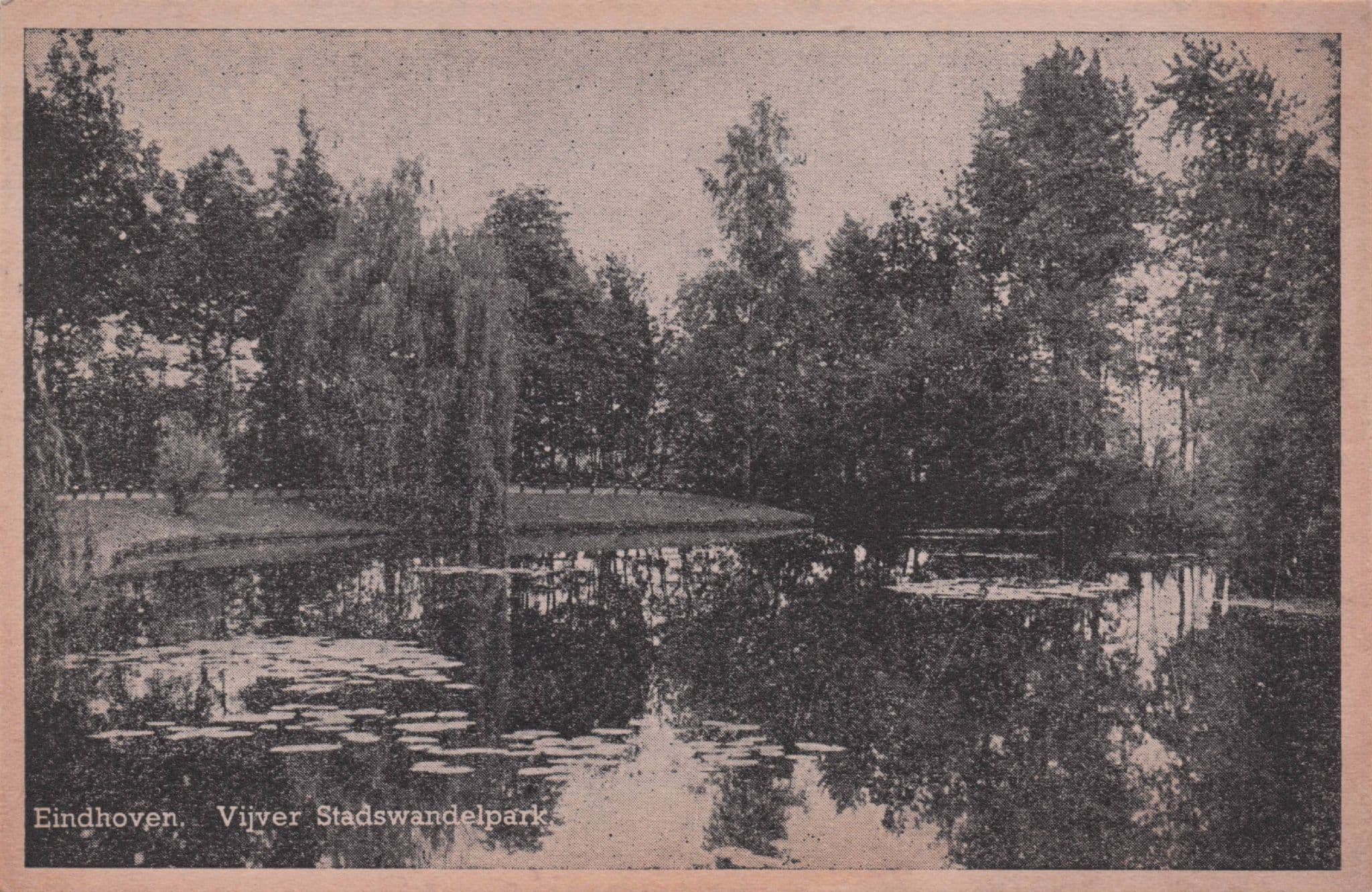 Eindhoven Vijver Stadswandelpark Holland River Old Postcard