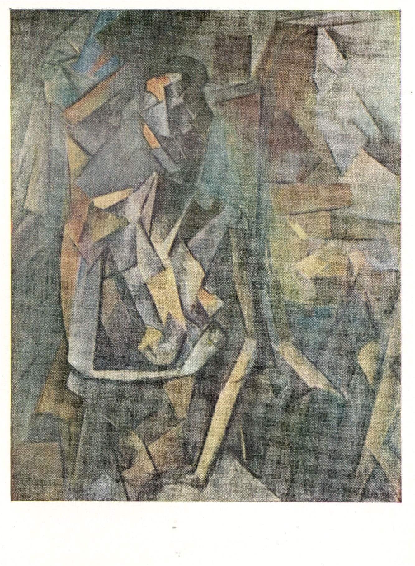 Pablo Picasso Seated Nude 1909 Tate Gallery Painting Postcard