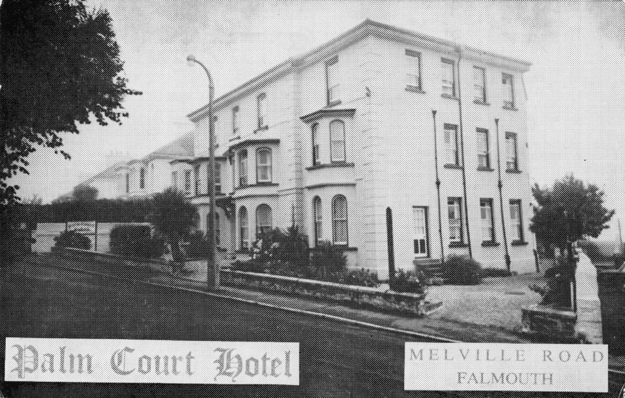 Palm Court Hotel Melville Road Falmouth Vintage Postcard