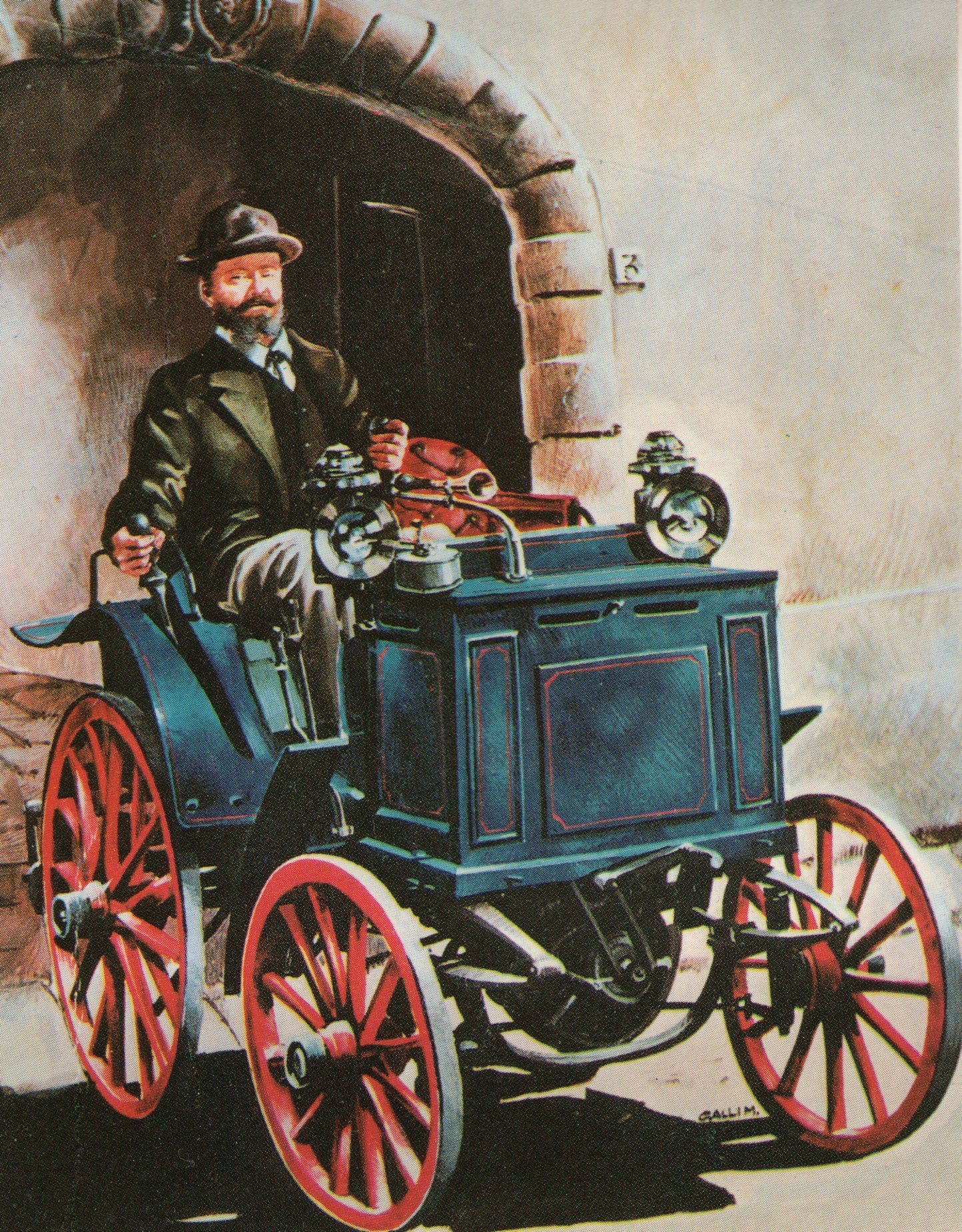 Panhard Et Levassor French Car Burdalls Gravy Salt Rare Great Yarmouth Postcard
