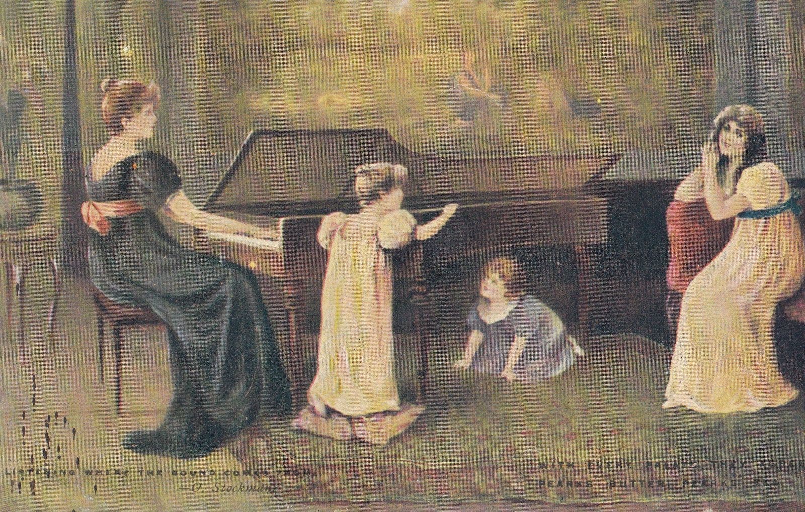 Pears Butter Antique Piano Lessons Advertising Postcard