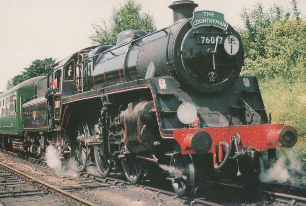 76017 Countryman Train on Mid Harris Watercross Line Postcard