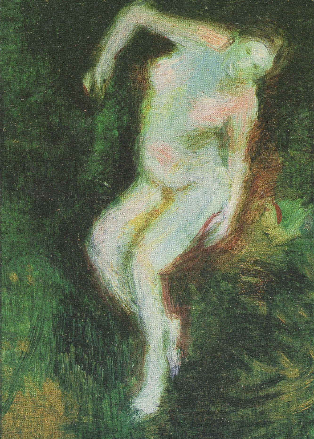 Peter Layzell Blue Nude Royal Academy 1987 Rare Painting Postcard