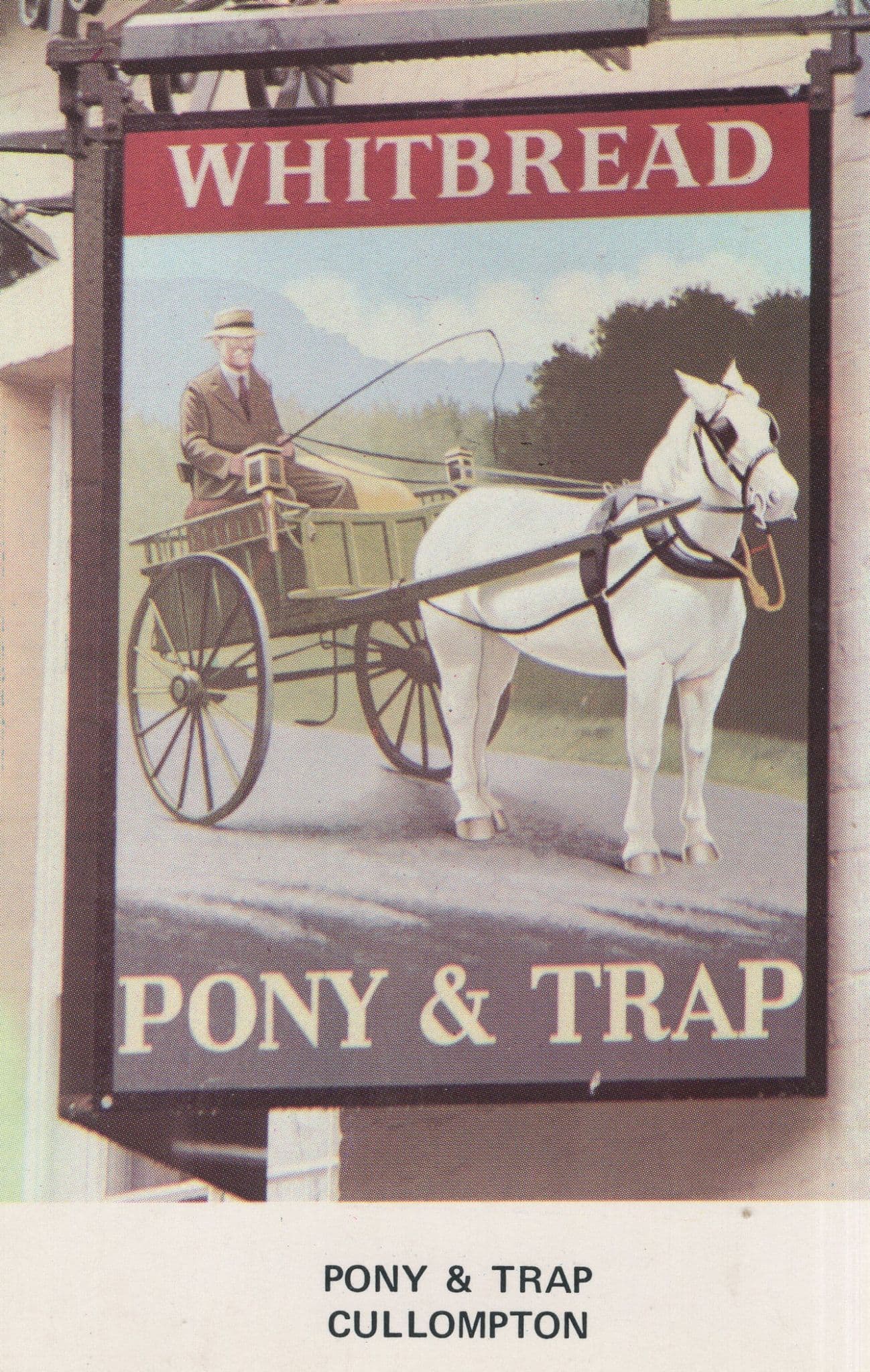 Pony & Tramp Cullompton East Devon Pub Sign Advertising Postcard