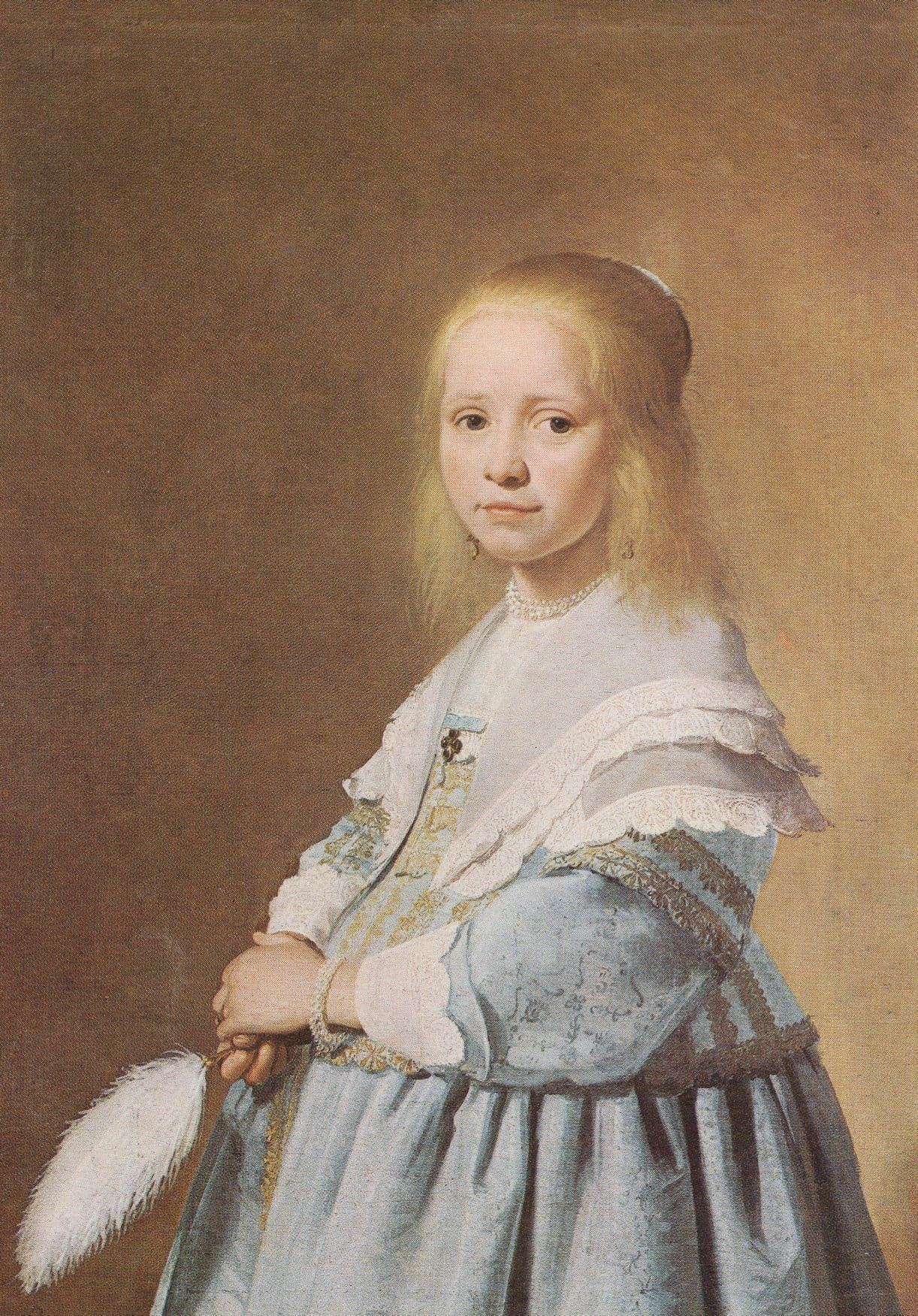 Portrait Of A Girl Verspronk Medici Painting Postcard