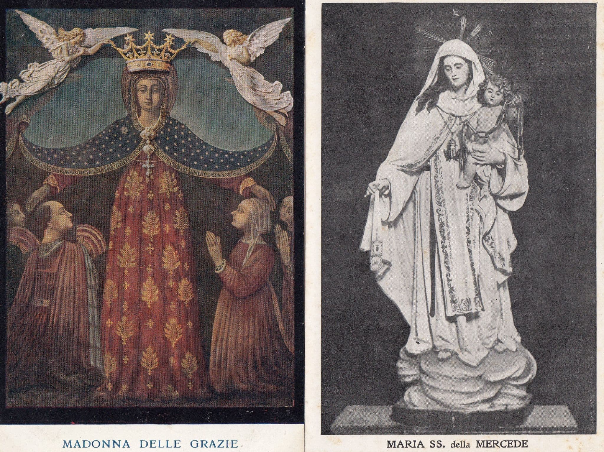 Preghiera Alla Vergine SS Della Mercede Grazie Milano 2x Postcard s