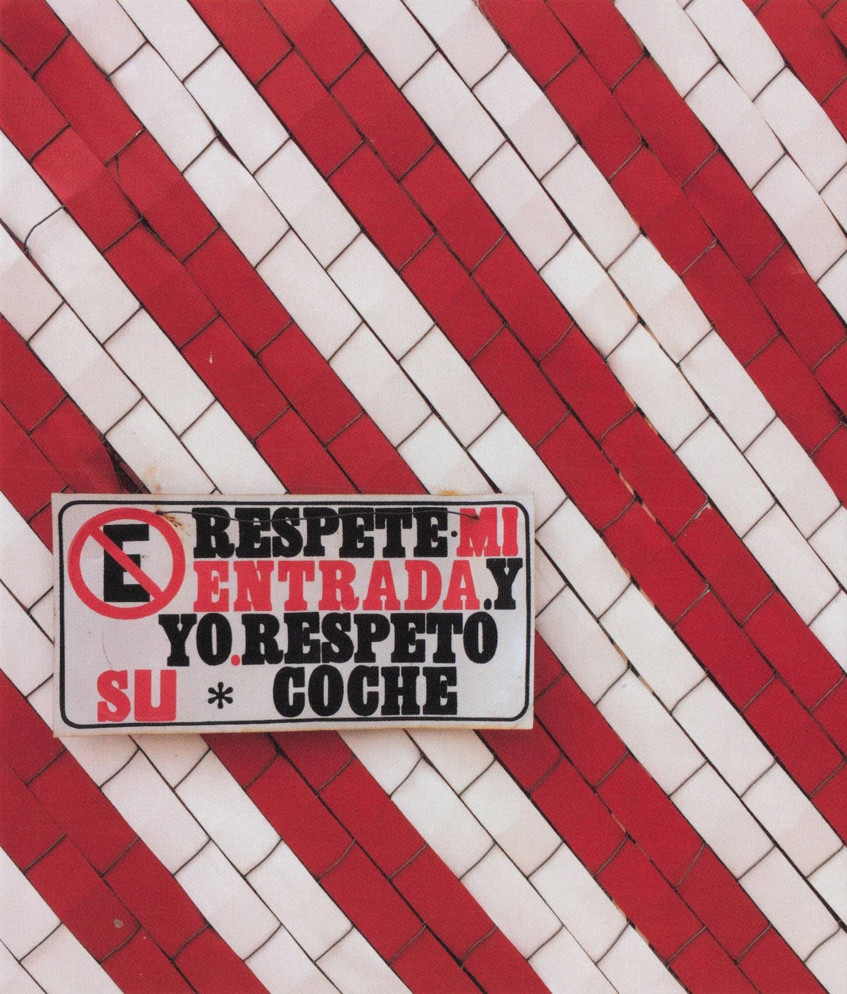Respect My Car & Entrance Sign at Red Fence in Milagrosa Mexico Photo Art Postcard