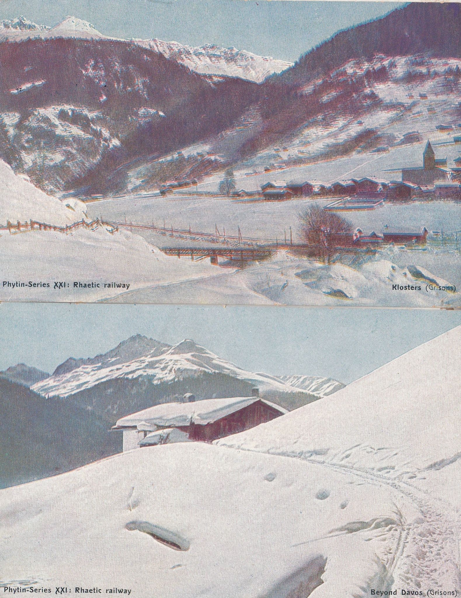 Rhaetic Railway Phytin Vegetable 2x Advertising Postcard s