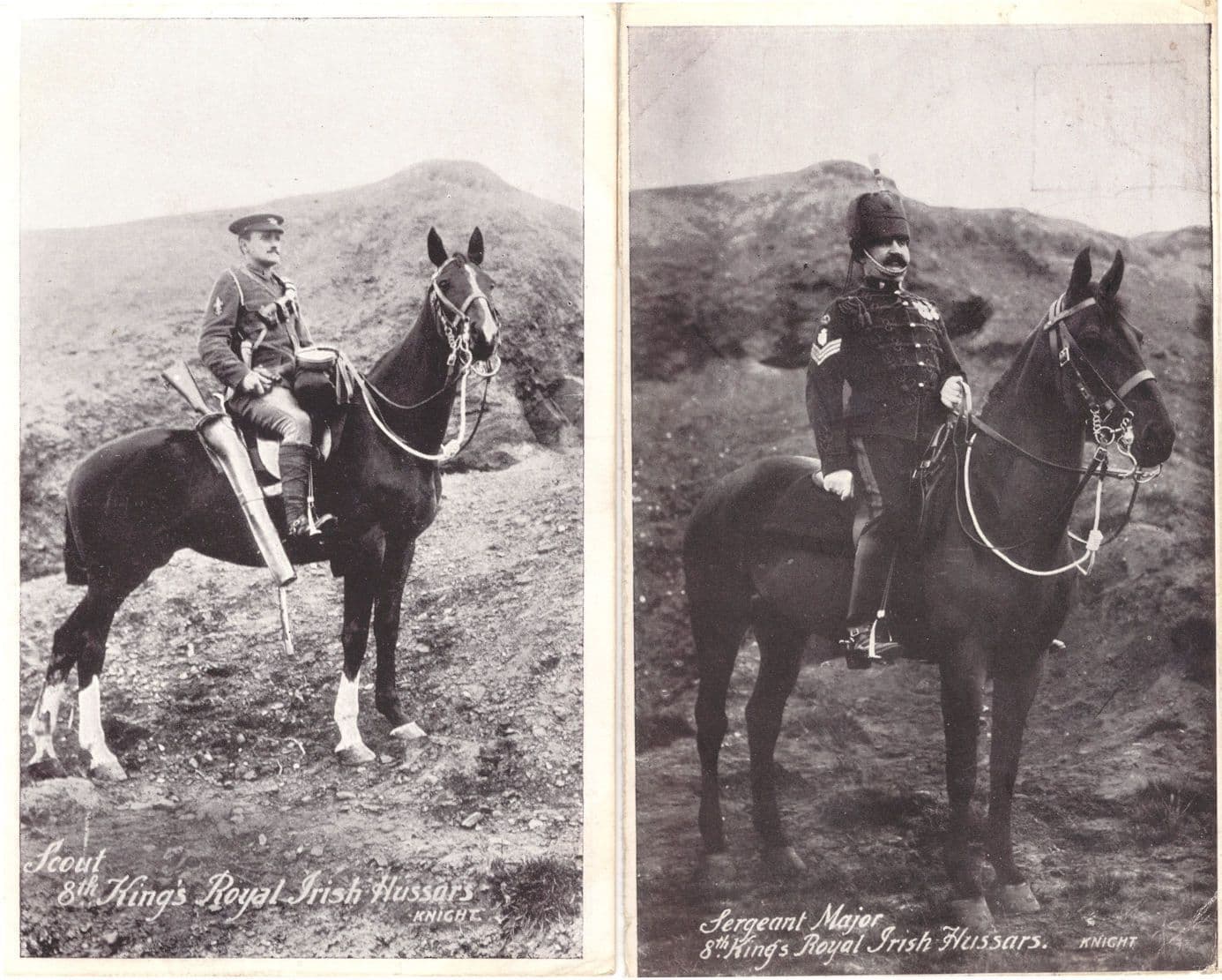 8th Kings Royal Irish Hussars 2x Military Dainty Novels Postcard s