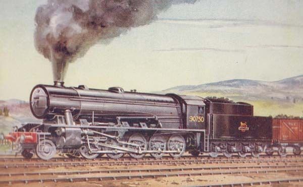 90750 Supply Austerity Haulage Coal Train Painting History Antique Postcard