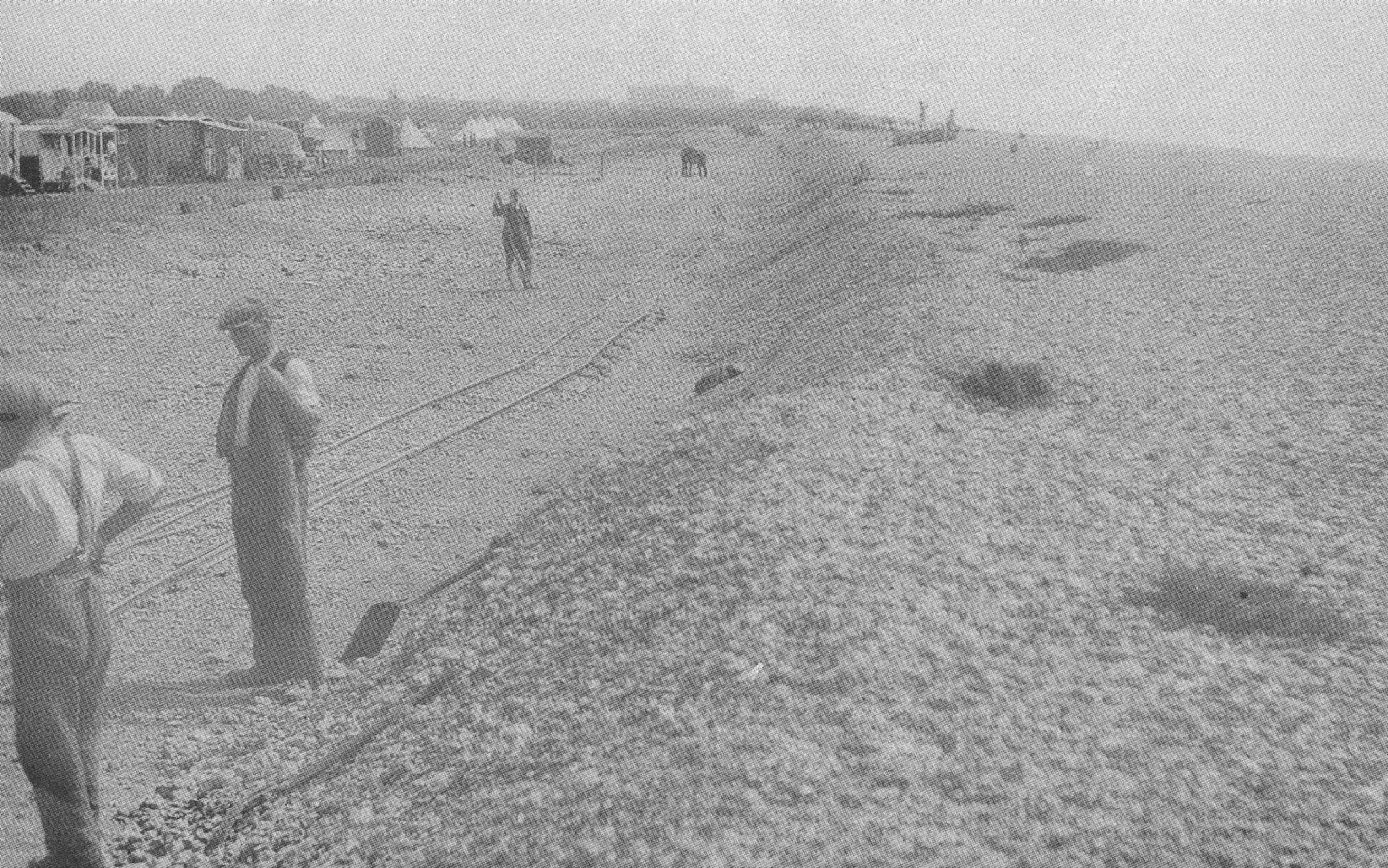 Sea Defence Work on at Goring Sussex Marine Crescent Postcard