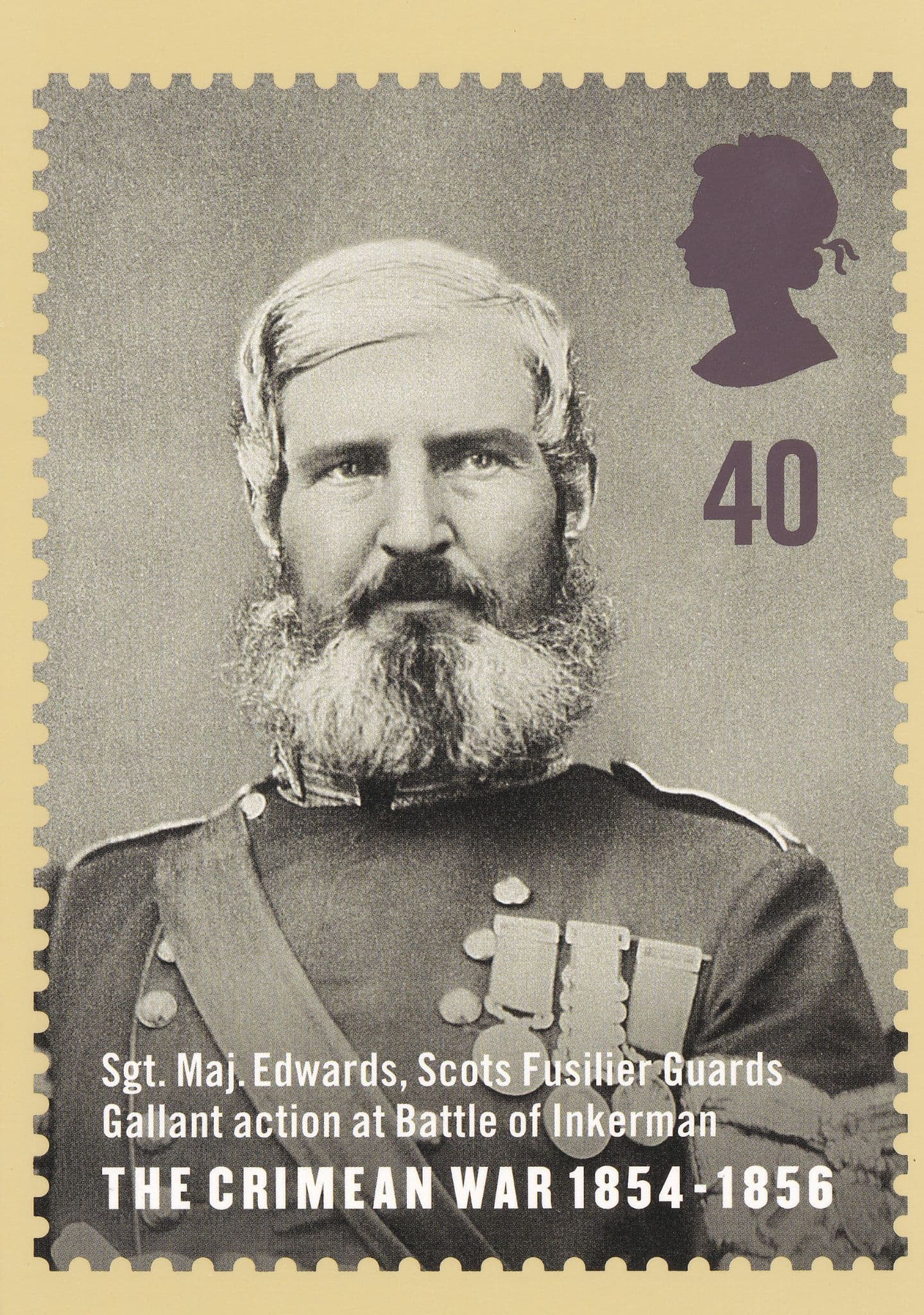 Sergeant Major Edwards Scots Fusilier Guards Crimean War Postcard