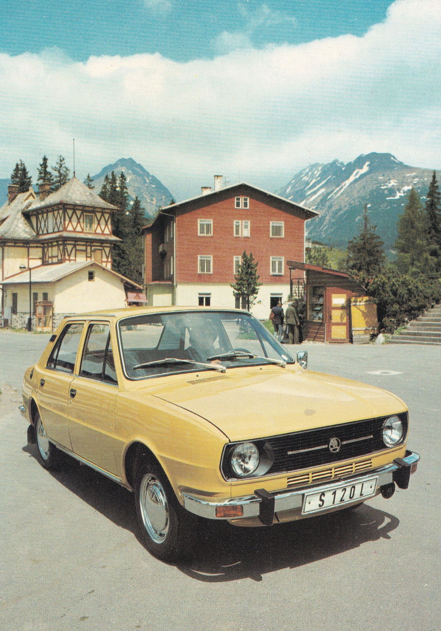 Skoda Classic Motor Car Motokov Praha Czechoslovakia Postcard