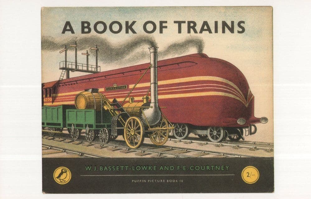 A Book Of Trains 1951 Puffin Postcard Book
