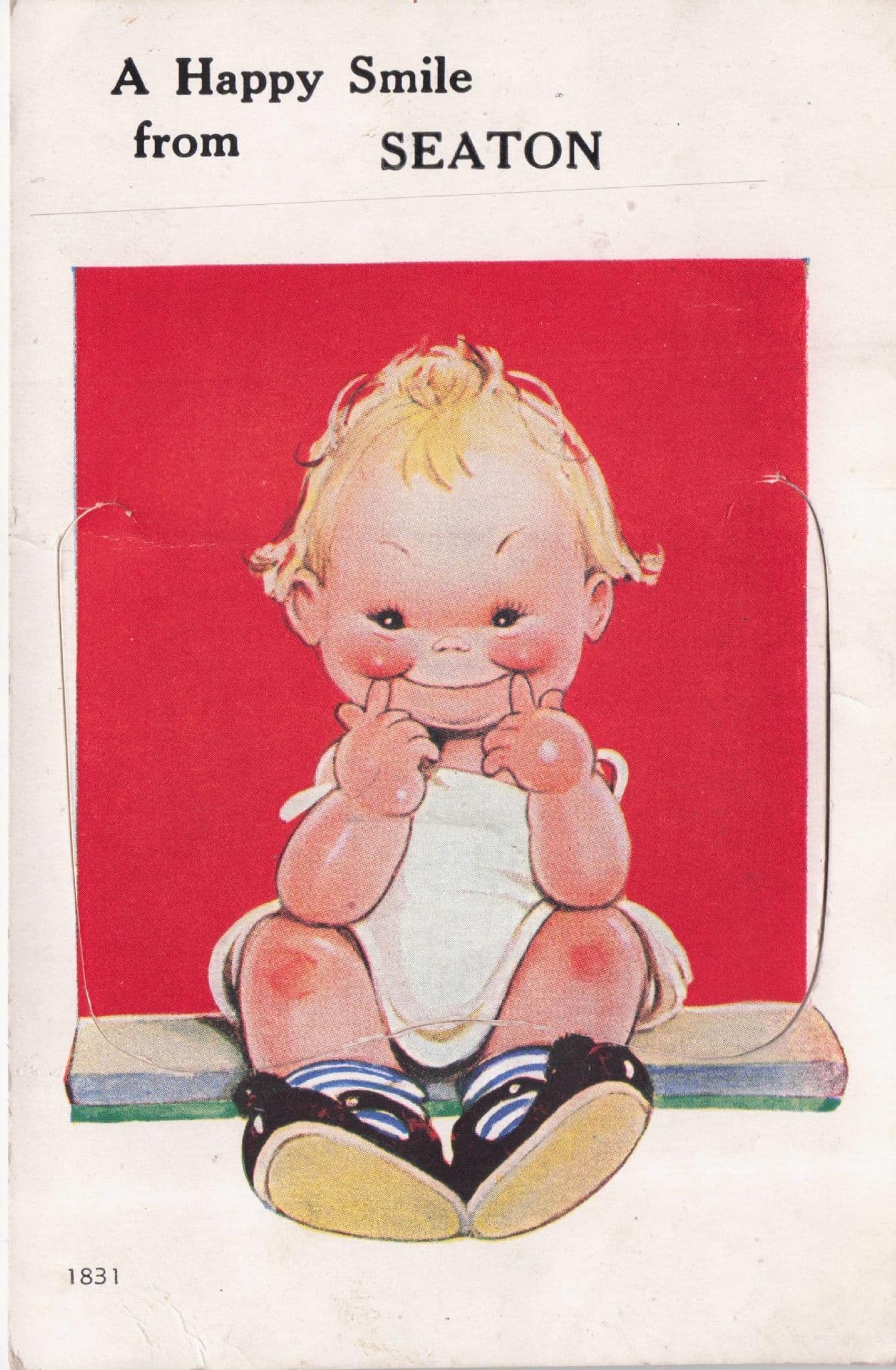 A Happy Smile From Seaton Mailing Novelty Folding Postcard