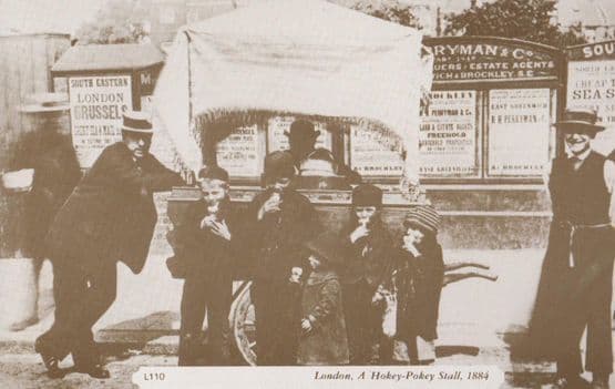 A Hokey Pokey Market Stall London Postcard