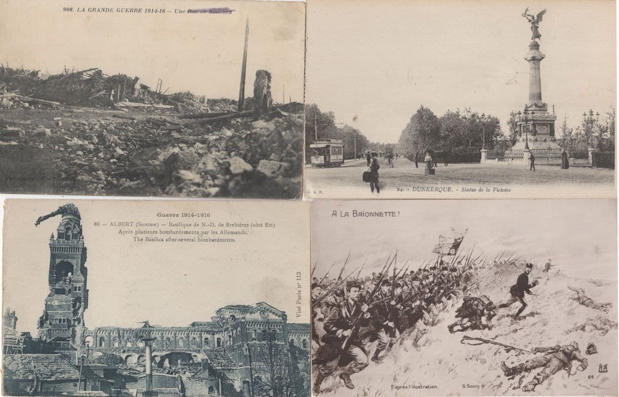 A La Baionette 4x French Military Army War Postcard s