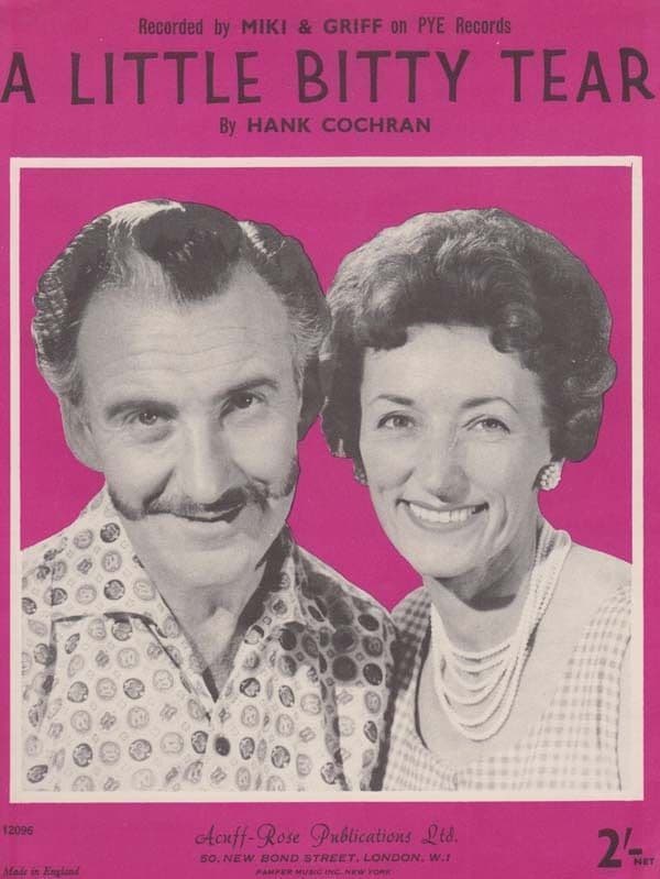 A Little Bitty Tear Mick & Griff 1960s Sheet Music