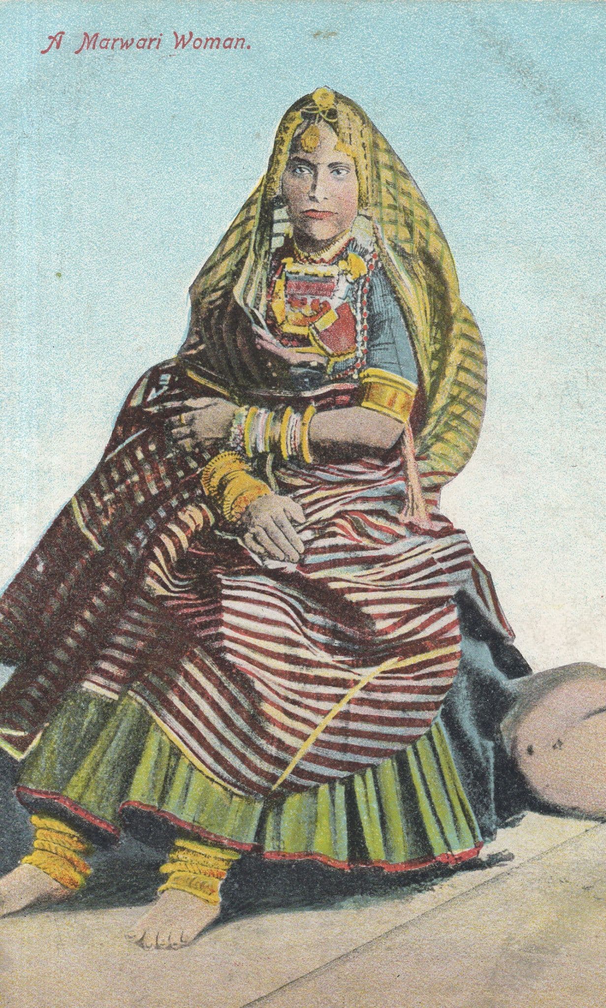 A Marwari Woman Indian Glamour Old Postcard