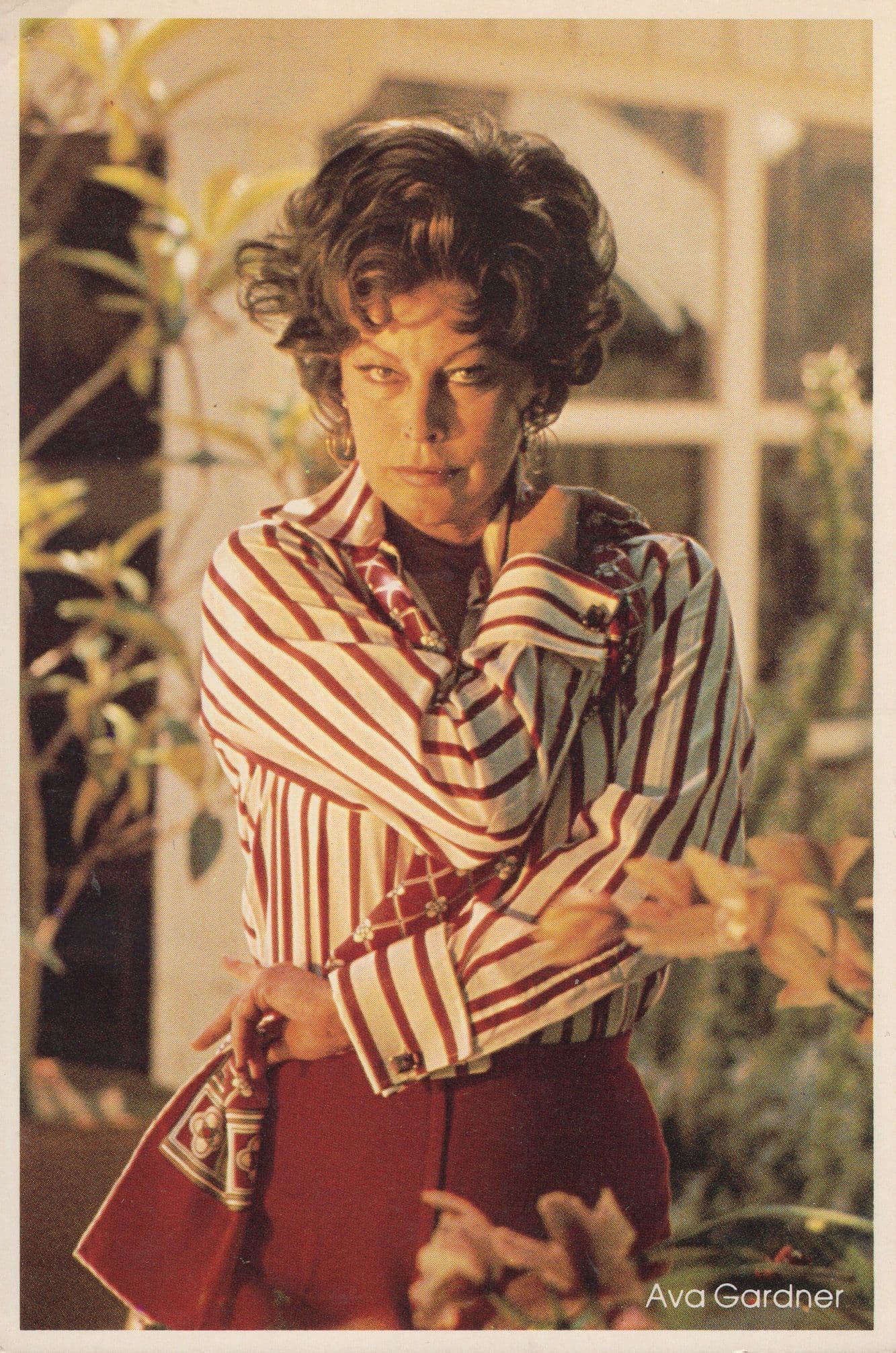 Ava Gardner in Hollywood During Earthquake Film Rare Postcard