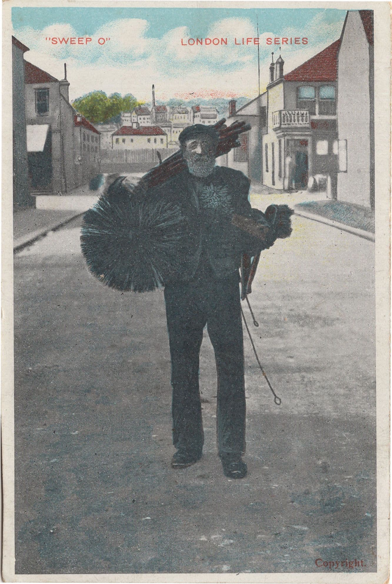 Chimney Sweep London Life Antique Postcard