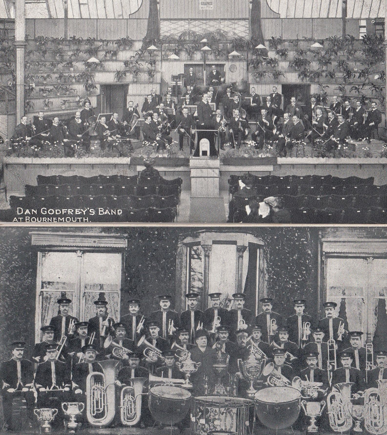 Dan Godfreys Besses Barn Band At Bournemouth Old 2x Postcard